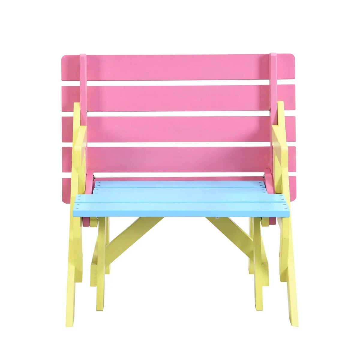 Kids Table And Chairs Set | Solid Wood Frame | Active Play Zone | Blue And Pink
