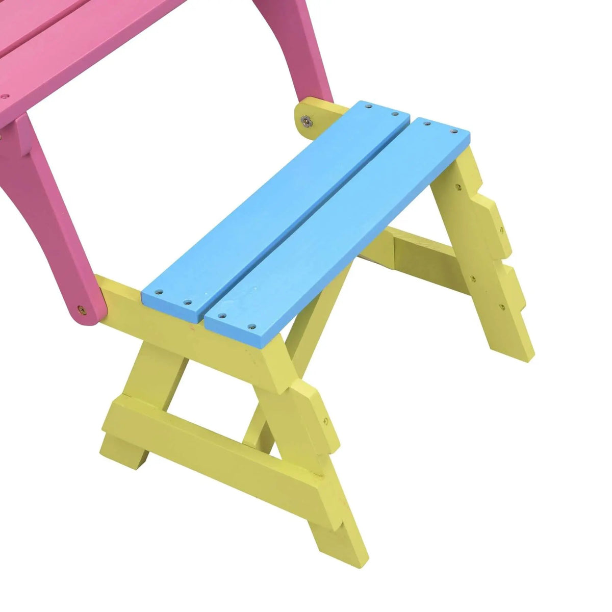 Kids Table And Chairs Set | Solid Wood Frame | Active Play Zone | Blue And Pink