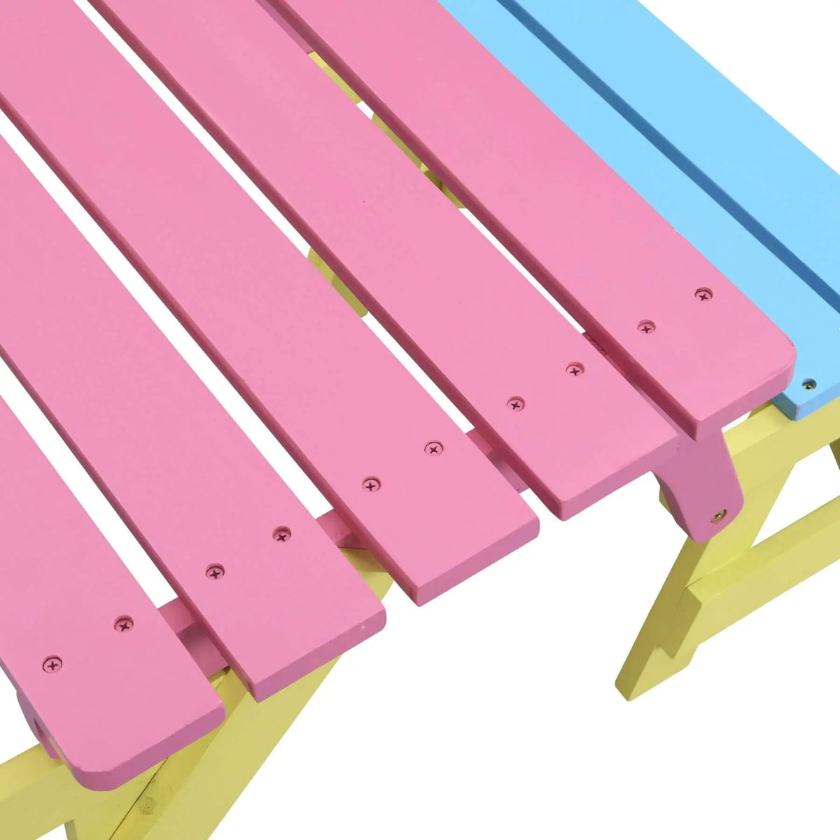 Kids Table And Chairs Set | Solid Wood Frame | Active Play Zone | Blue And Pink