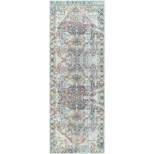 Blue Catigpian Distressed Washable Area Rug from PriceLows™