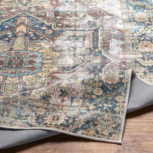 Blue Catigpian Distressed Washable Area Rug from PriceLows™