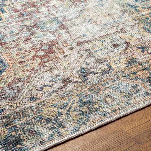 Blue Catigpian Distressed Washable Area Rug from PriceLows™