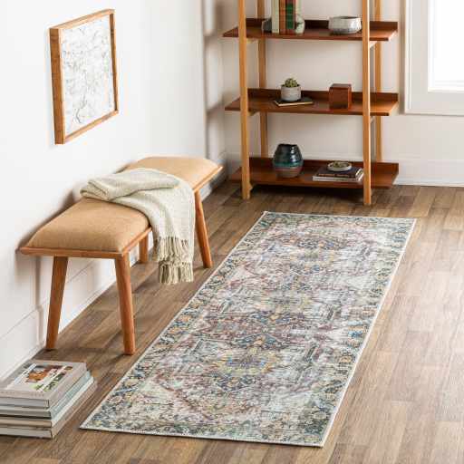 Blue Catigpian Distressed Washable Area Rug from PriceLows™