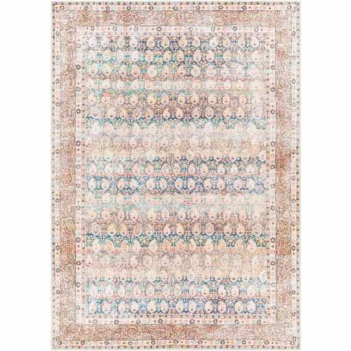 Rust Maligaya Distressed Washable Area Rug from PriceLows™