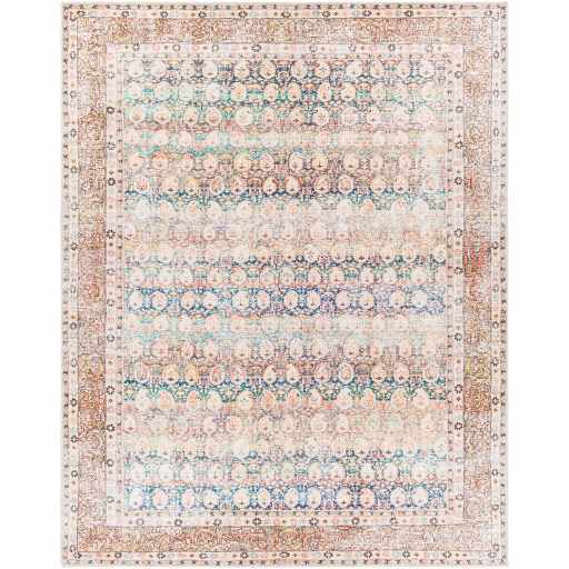 Rust Maligaya Distressed Washable Area Rug from PriceLows™