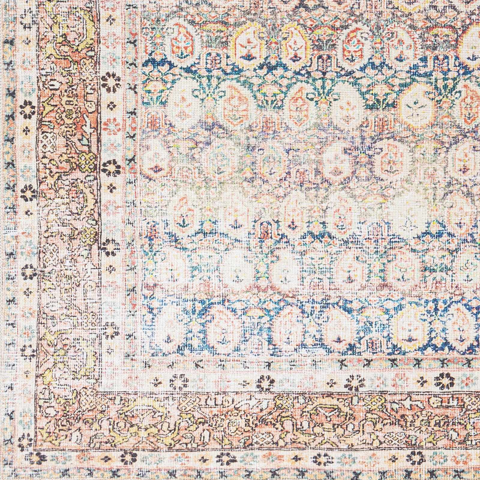 Rust Maligaya Distressed Washable Area Rug from PriceLows™