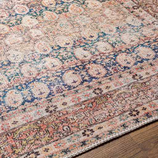 Rust Maligaya Distressed Washable Area Rug from PriceLows™