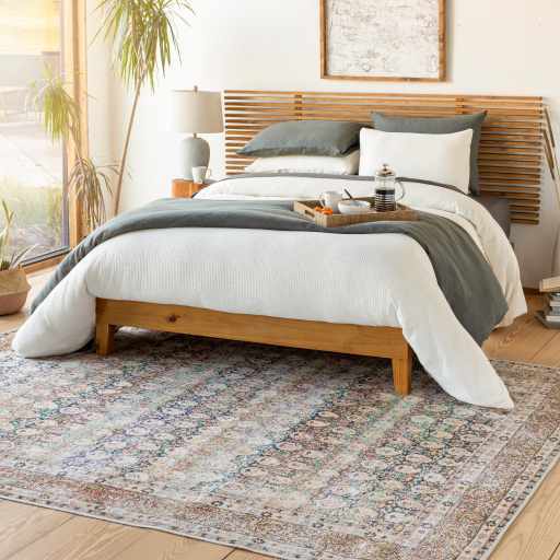 Rust Maligaya Distressed Washable Area Rug from PriceLows™