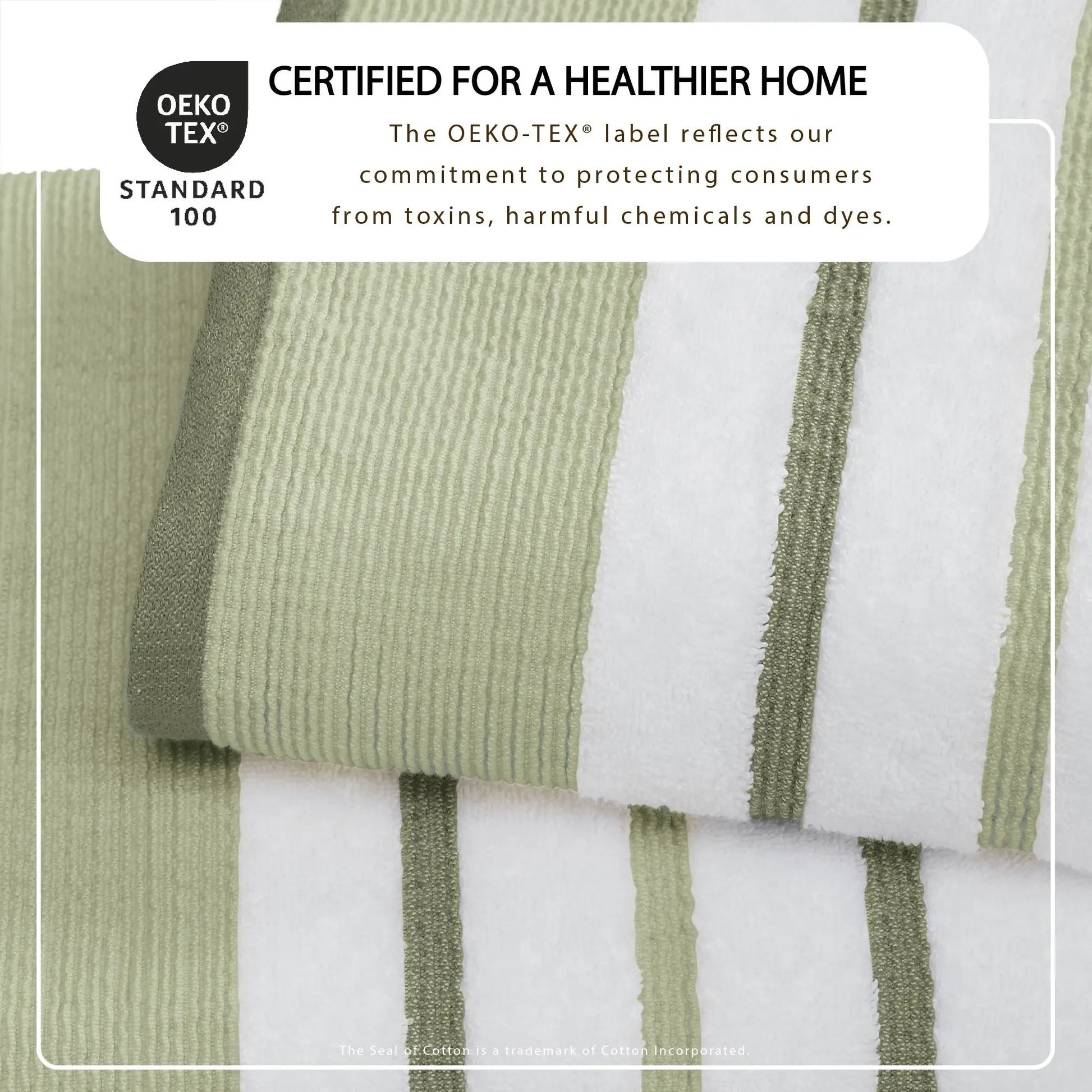 Decorative Cotton Stripe Bath Towel Set - Noelle Collection from PriceLows™