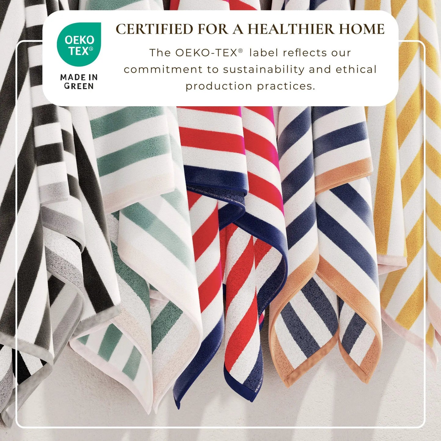Oversized Striped Border Cabana Beach Towel - Santa Cruz
