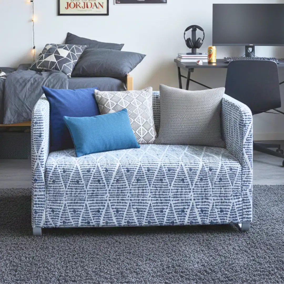 Boho Indigo Blue Slipcover – Compatible with IKEA Knopparp Sofa (3-Seater) from PriceLows™