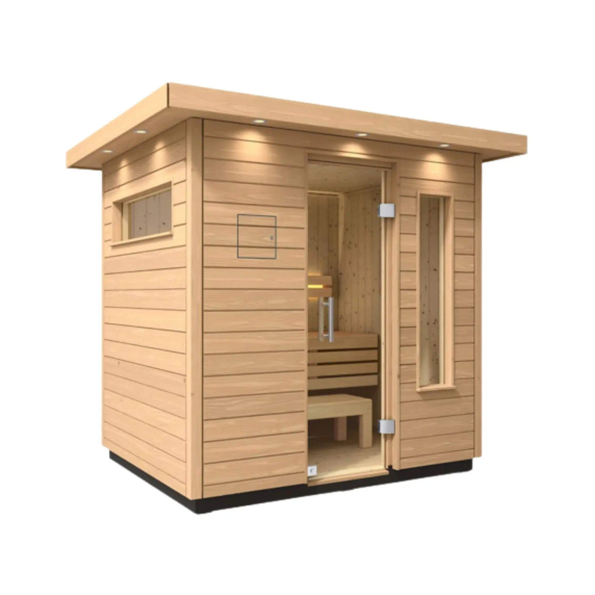 Kohler C2 Outdoor Douglas Fir Scandinavian Spruce Sauna Kit | Wood | Outdoor Living Use | Outdoor Living