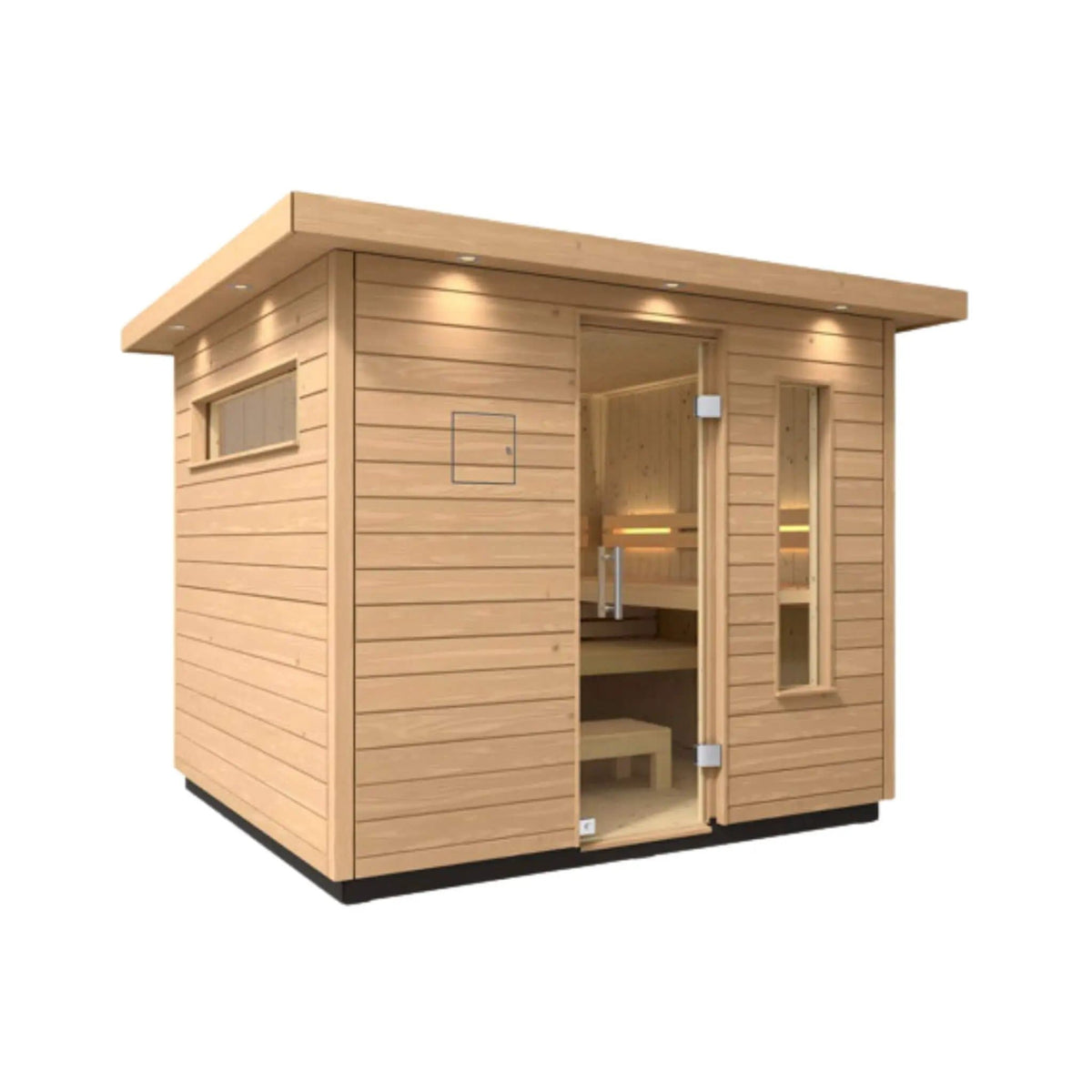 Kohler C2 Outdoor Douglas Fir Scandinavian Spruce Sauna Kit | Wood | Outdoor Living Use | Outdoor Living