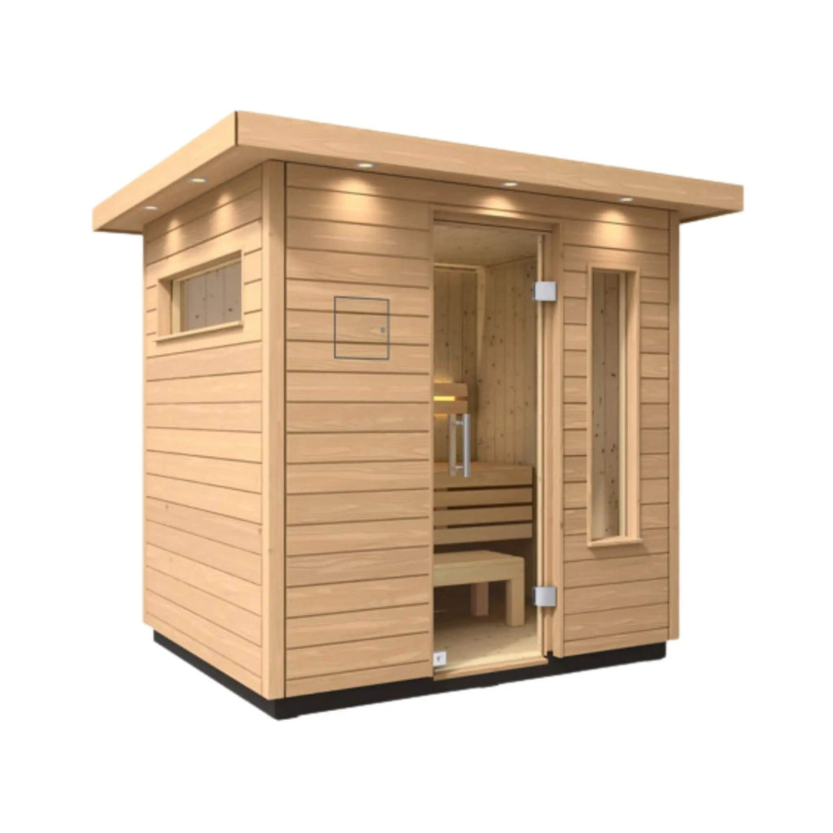 Kohler C2 Outdoor Douglas Fir Scandinavian Spruce Sauna Kit | Wood | Outdoor Living Use | Outdoor Living