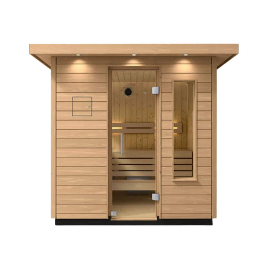 Kohler C2 Outdoor Douglas Fir Scandinavian Spruce Sauna Kit | Wood | Outdoor Living Use | Outdoor Living