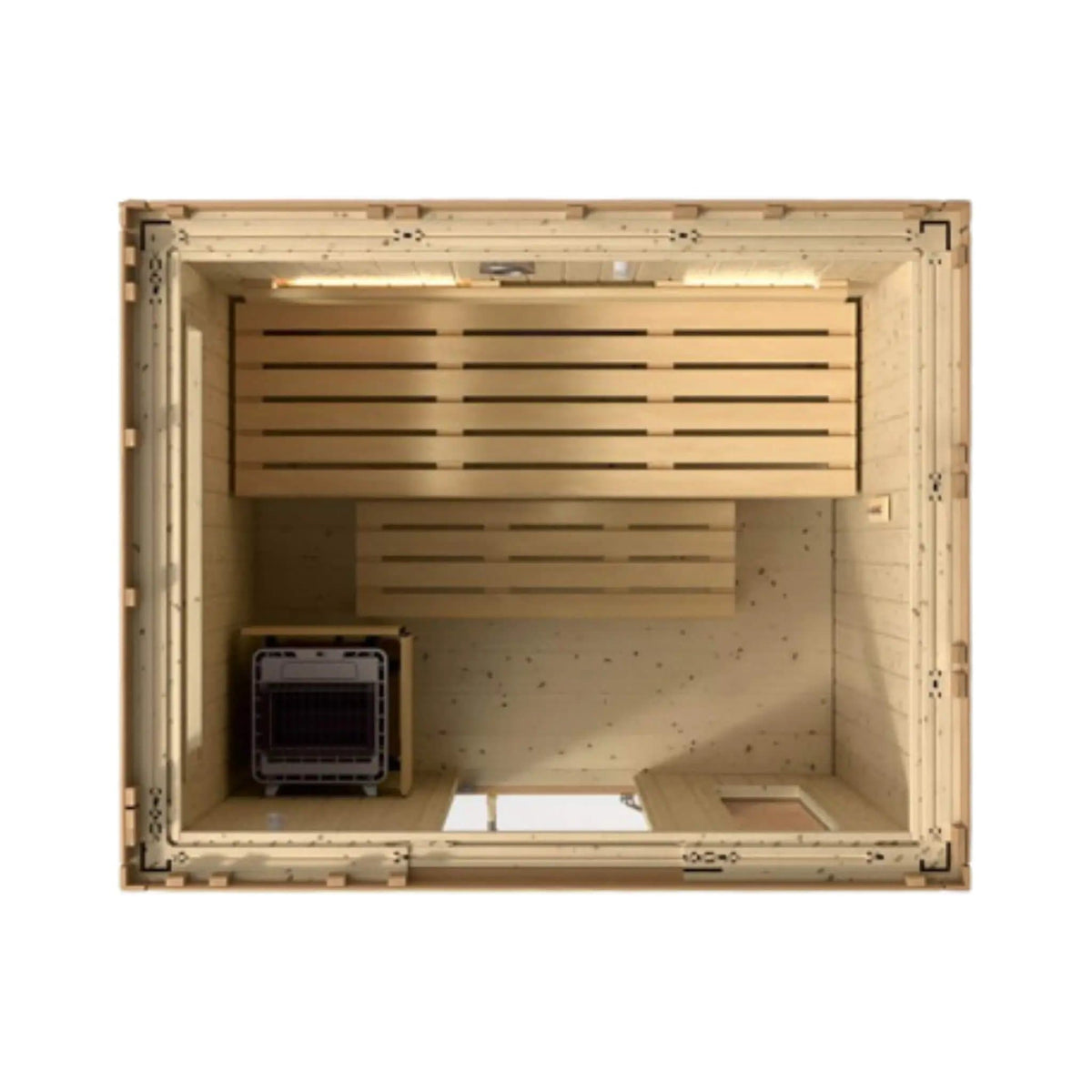 Kohler C2 Outdoor Douglas Fir Scandinavian Spruce Sauna Kit | Wood | Outdoor Living Use | Outdoor Living