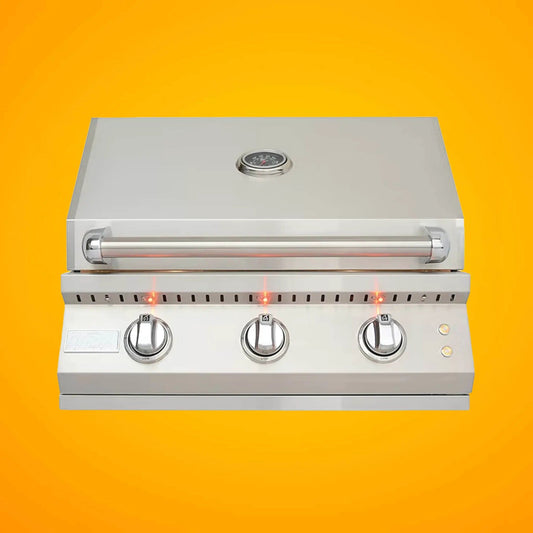KoKoMo 26-Inch Premium 45K BTU Elite 3-Burner Built-In Gas Grill | 26 Inch | 3-Burner | Outdoor Grill