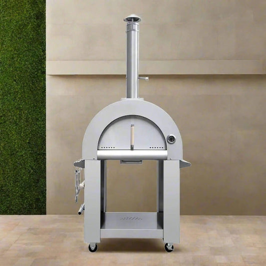 KoKoMo Grills Premium 32-Inch Stainless Steel Wood-Fired Pizza Oven | 32 Inch | Stainless Steel | Pizza Maker & Oven
