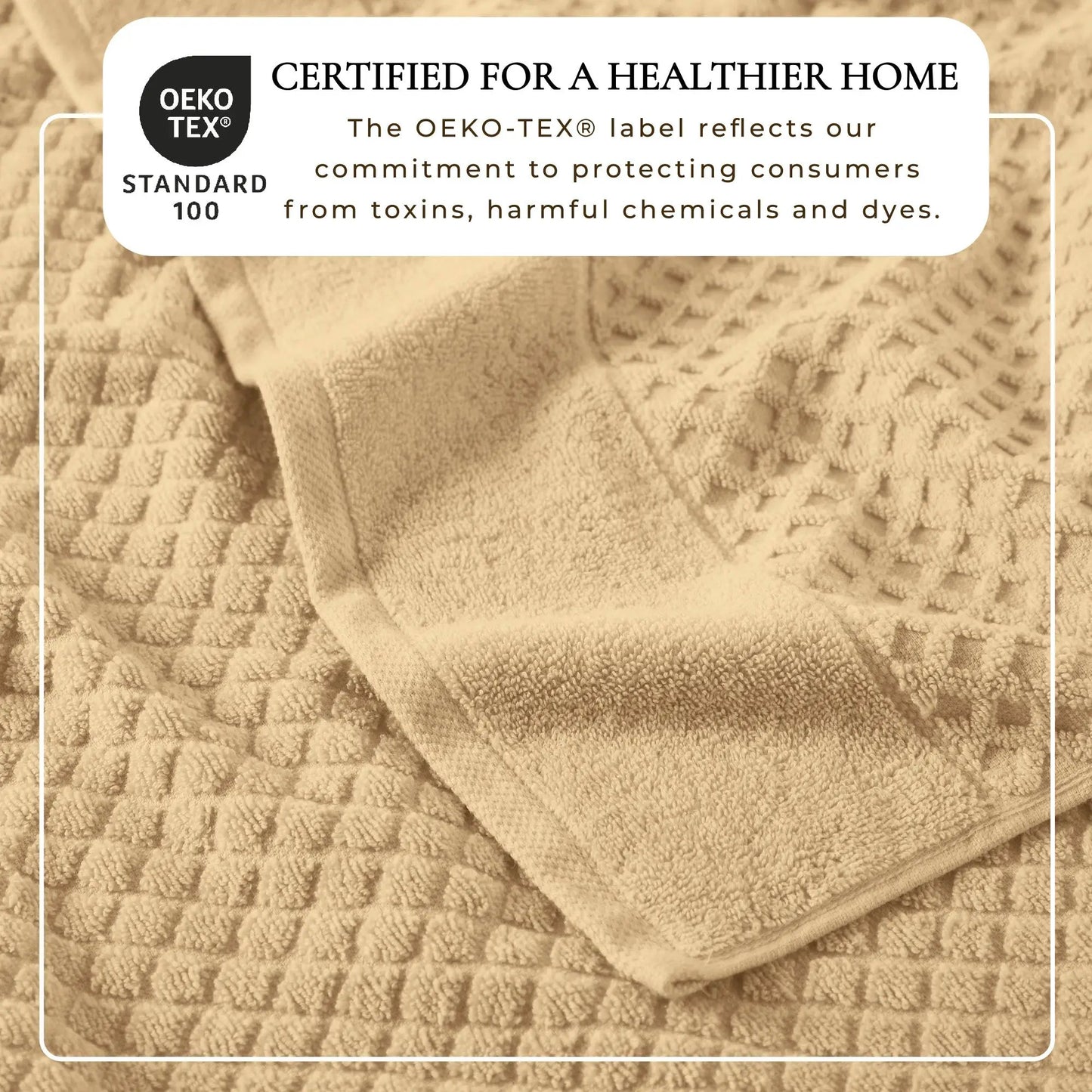 Cotton Diamond Waffle Weave Bath Towel Set - Grayson Collection from PriceLows™
