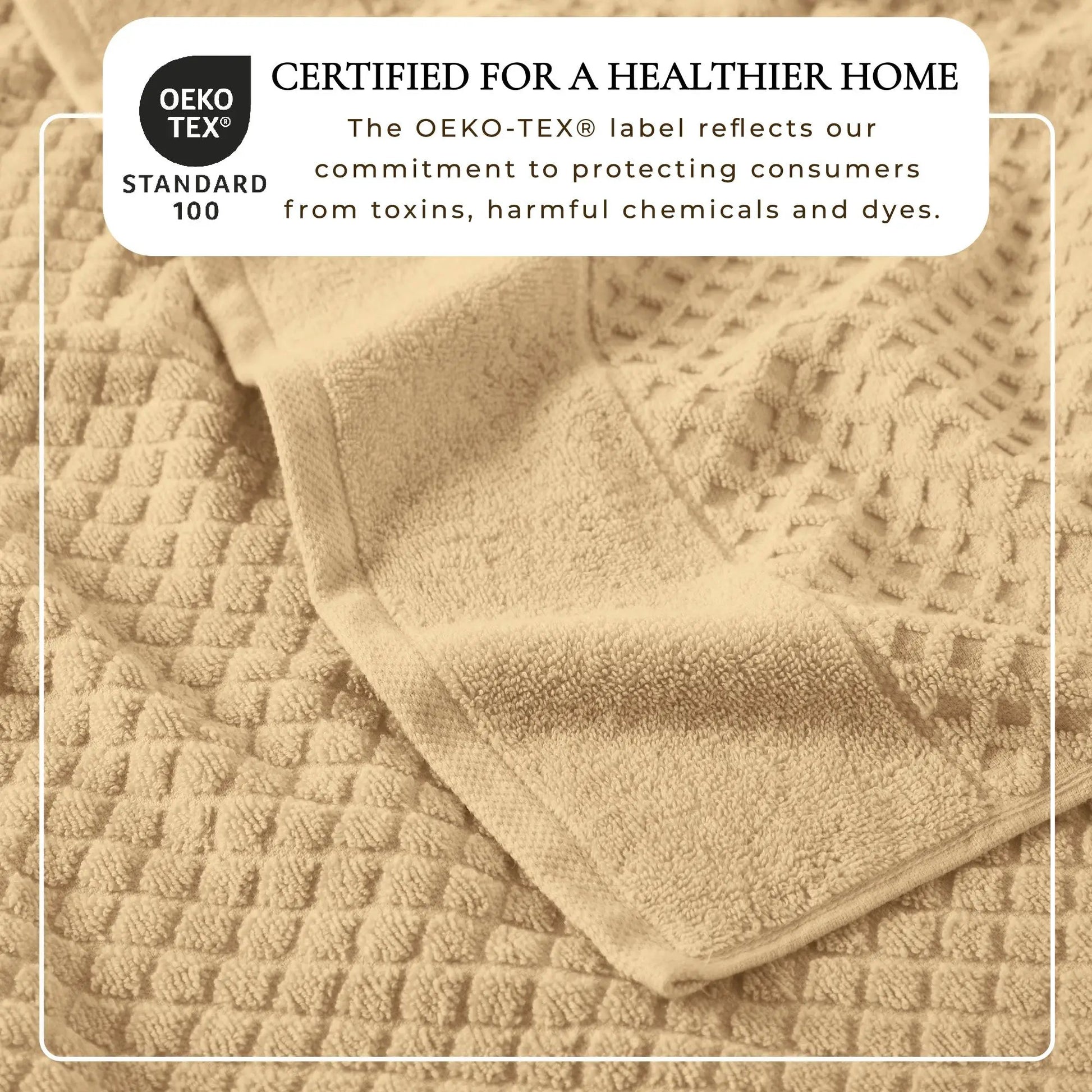 Cotton Diamond Waffle Weave Bath Towel Set - Grayson Collection from PriceLows™