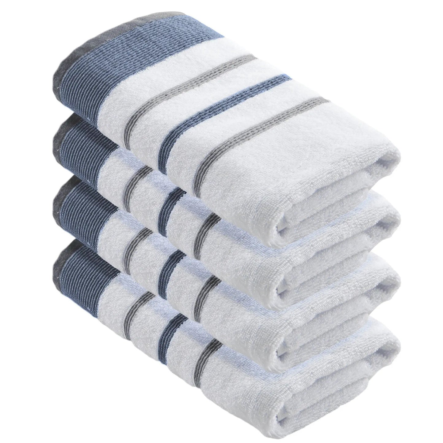 Decorative Cotton Stripe Bath Towel Set - Noelle Collection from PriceLows™