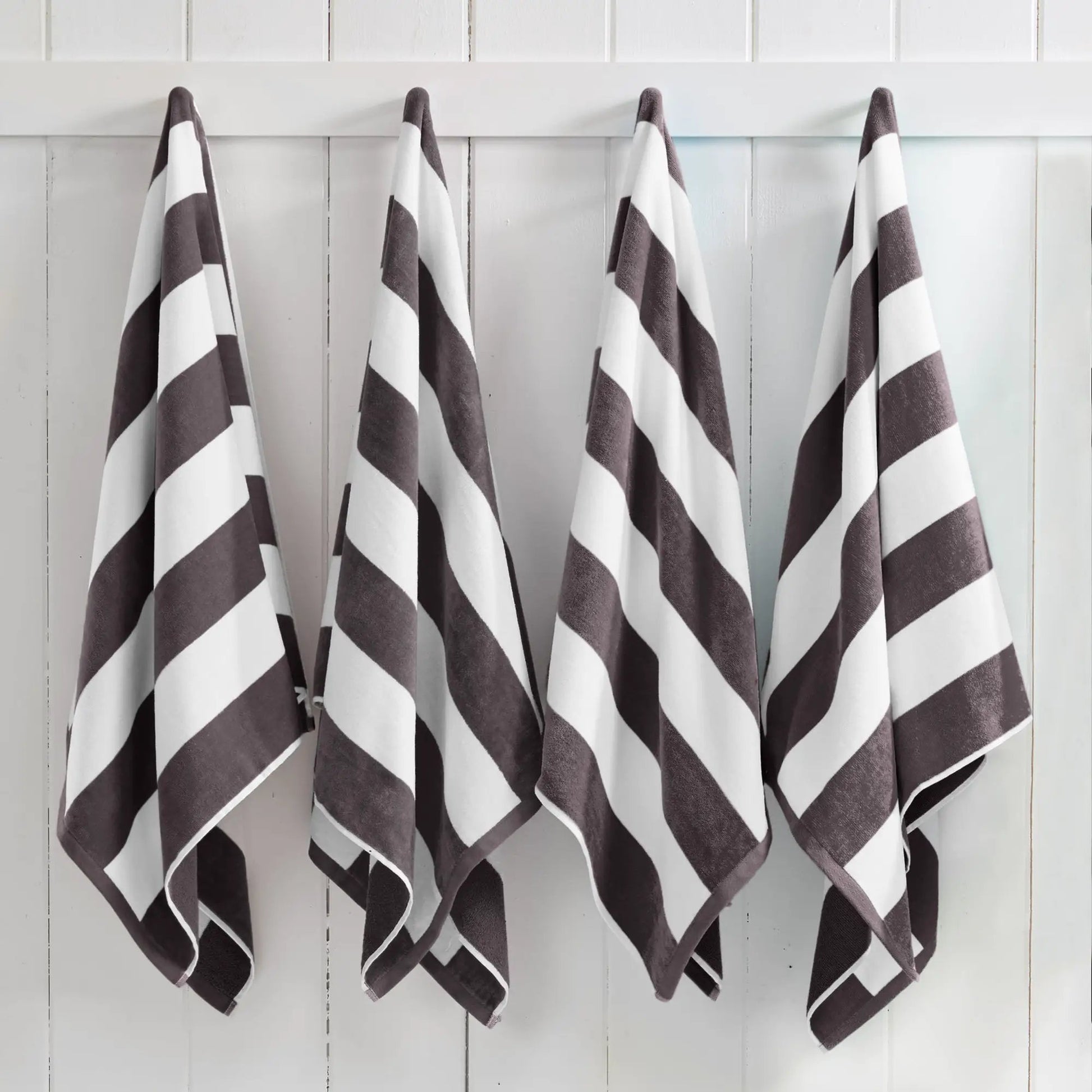 Cotton Velour Cabana Stripe Beach Towel - Novia Collection from PriceLows™