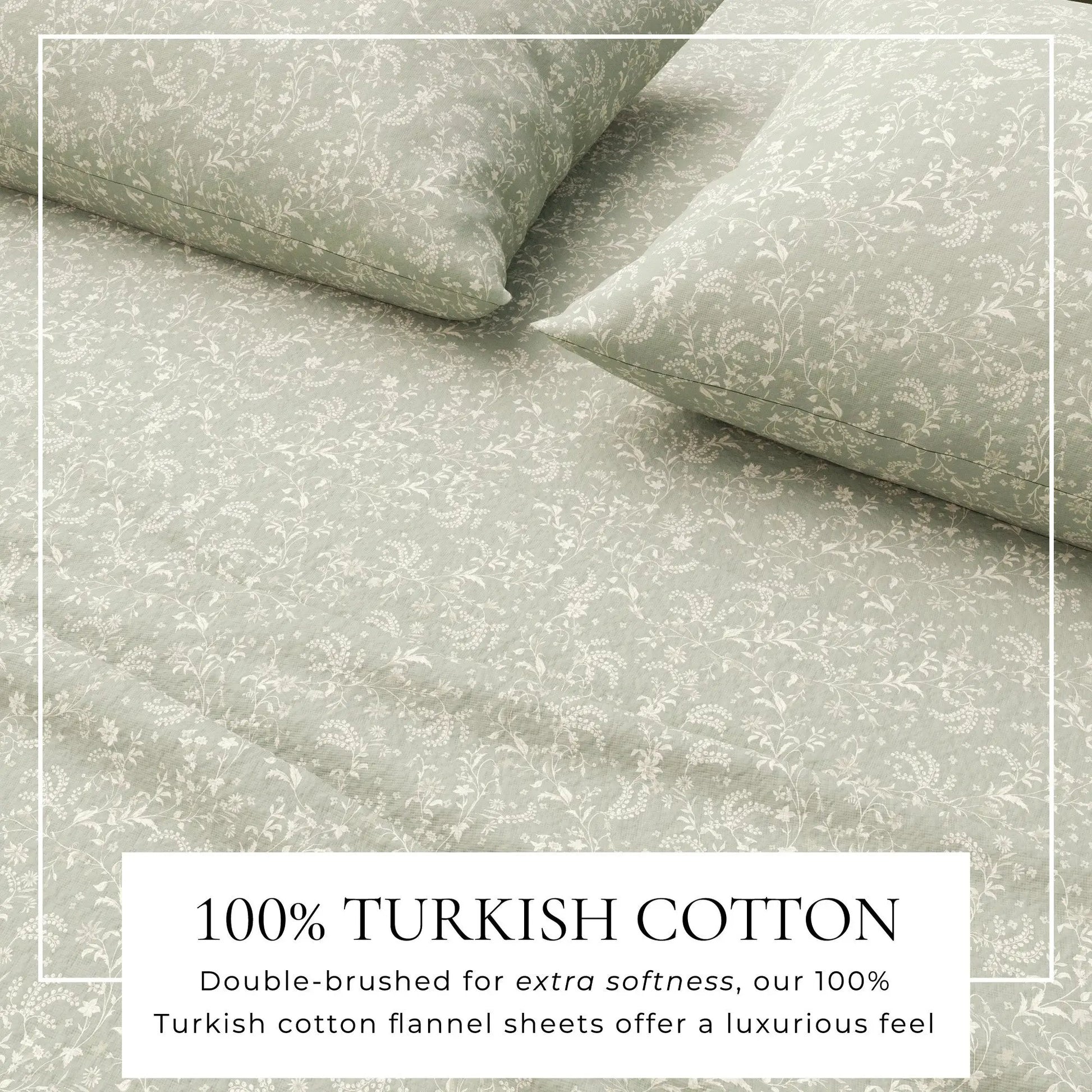 Turkish Cotton Flannel Sheet Set - Winter Floral Collection from PriceLows™