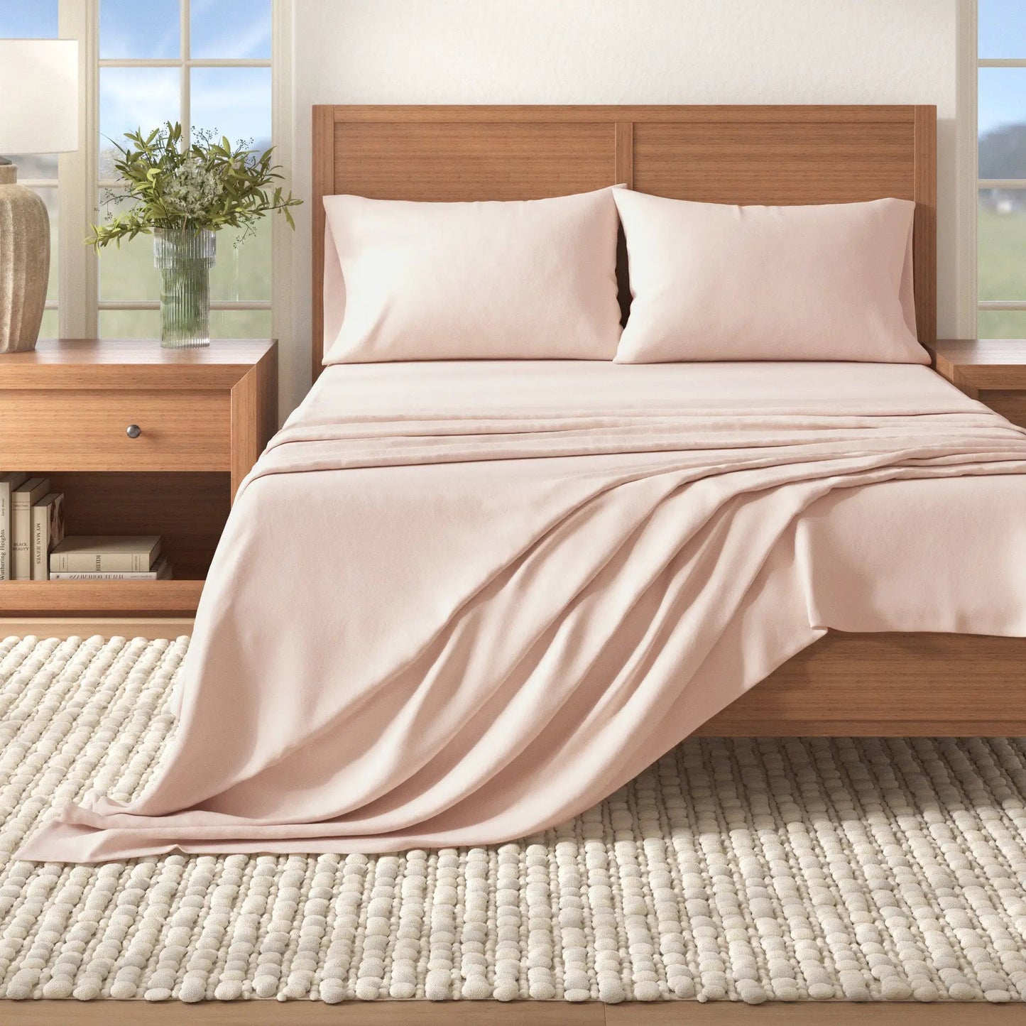 Cotton Solid Flannel Sheet - Nordic Collection from PriceLows™