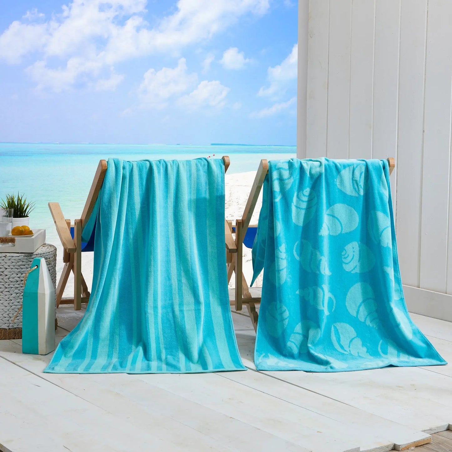 Cotton Velour Beach Towel - Maui Collection from PriceLows™