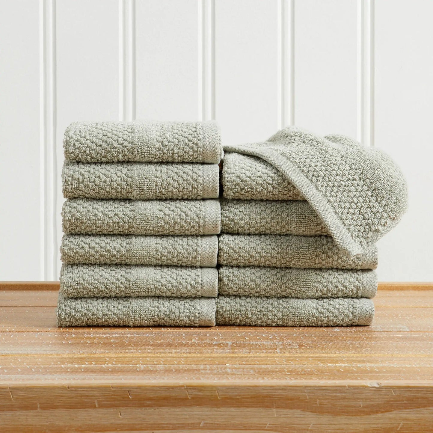 100% Cotton Woven Texture Bath Towel Set - Marbella Collection from PriceLows™