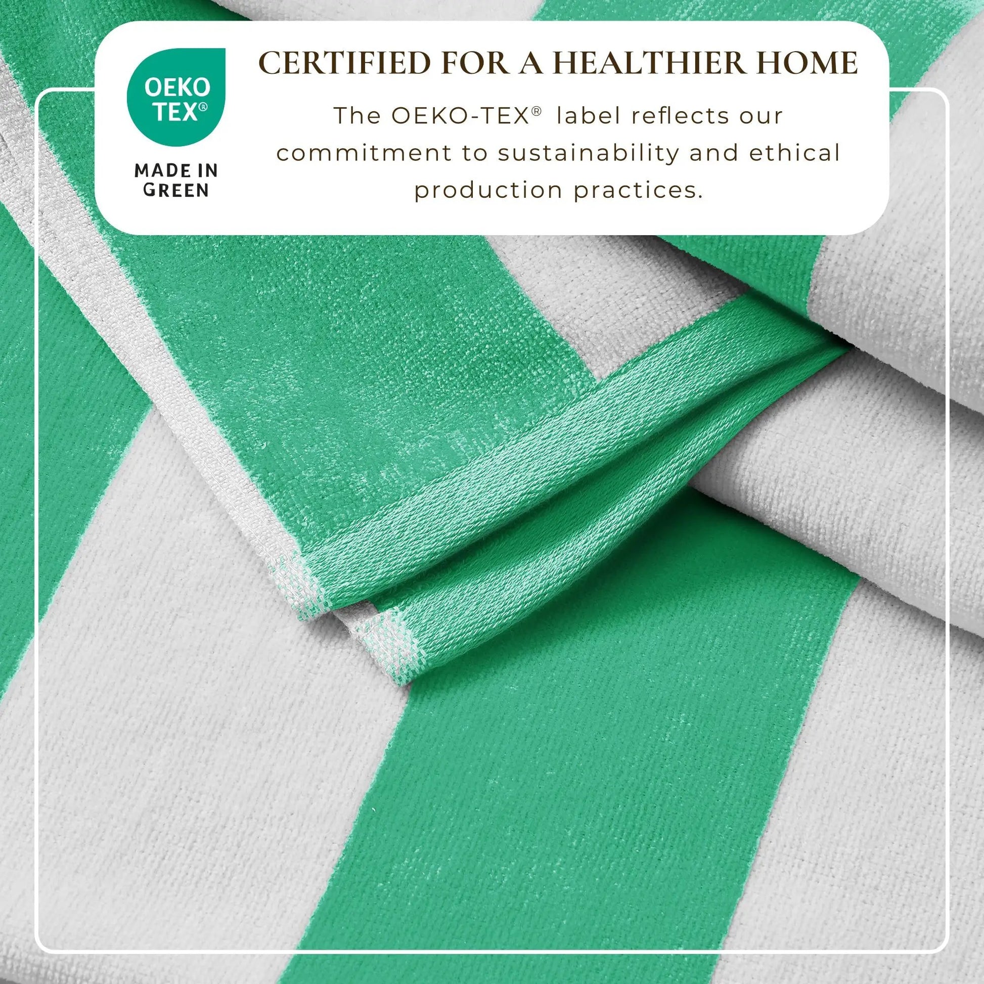Cotton Velour Cabana Stripe Beach Towel - Novia Collection from PriceLows™