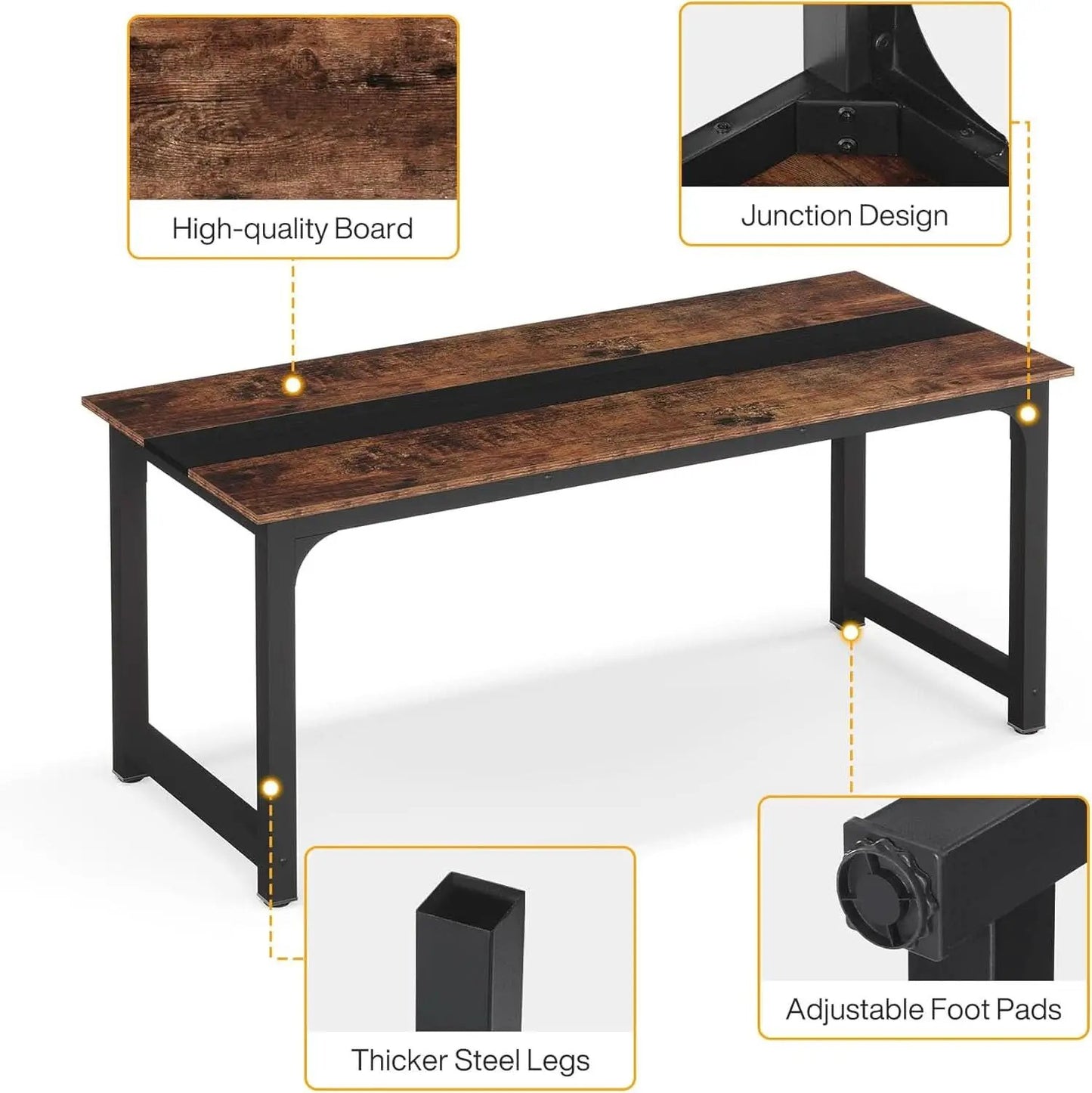 L-Shaped Executive Office Desk With Spacious File Cabinet from PriceLows™