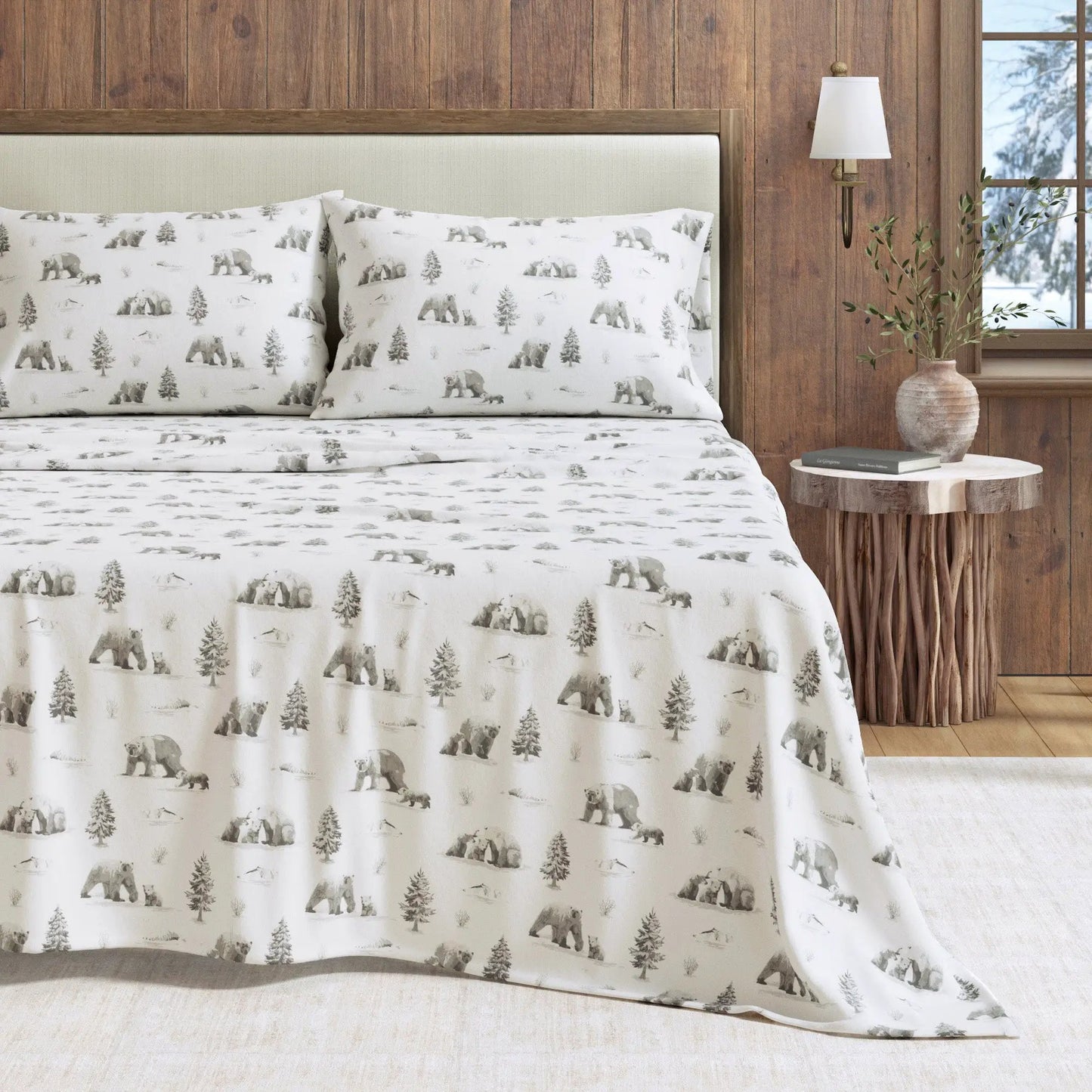 Turkish Cotton Flannel Sheet - Lakeview Collection from PriceLows™