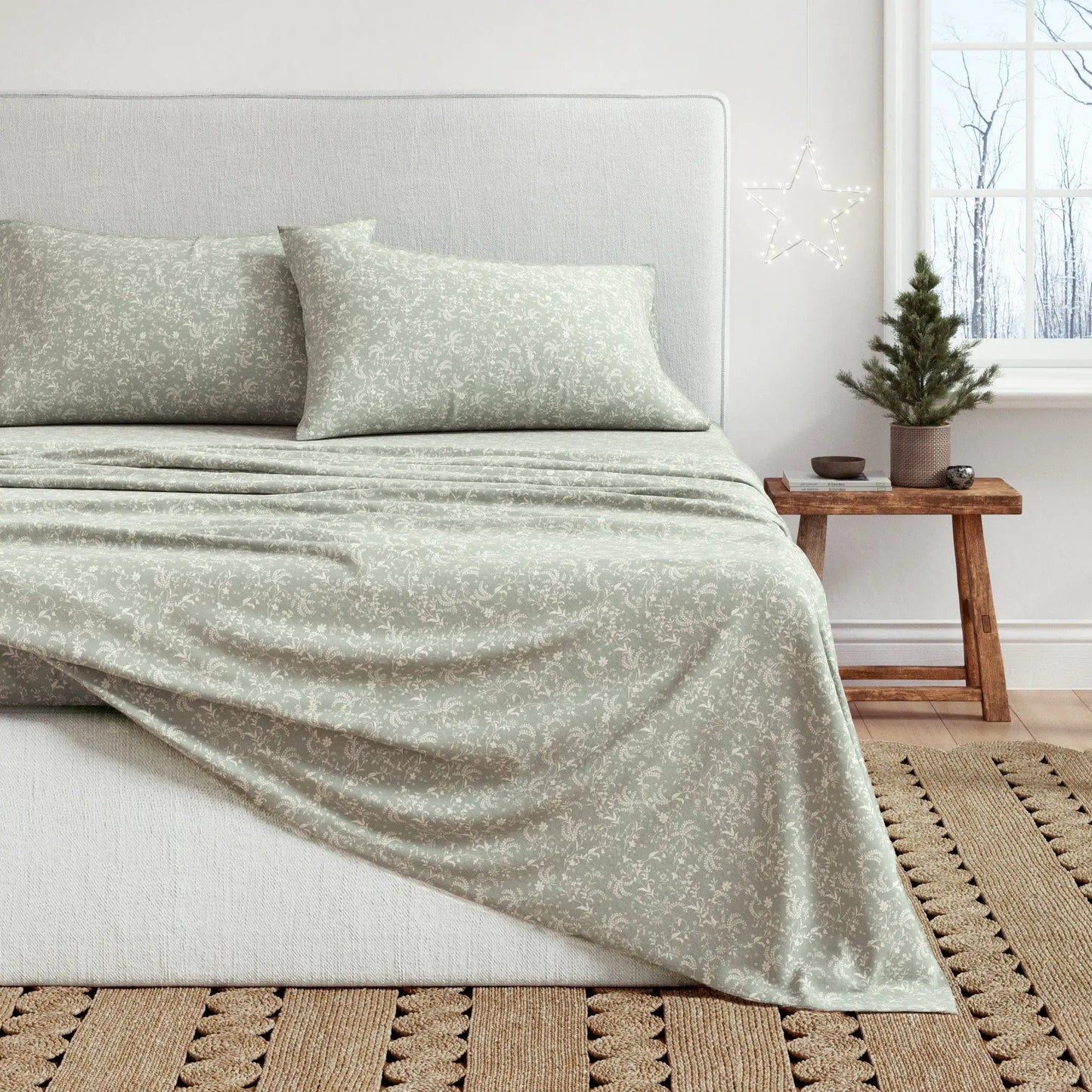 Turkish Cotton Flannel Sheet Set - Winter Floral Collection from PriceLows™