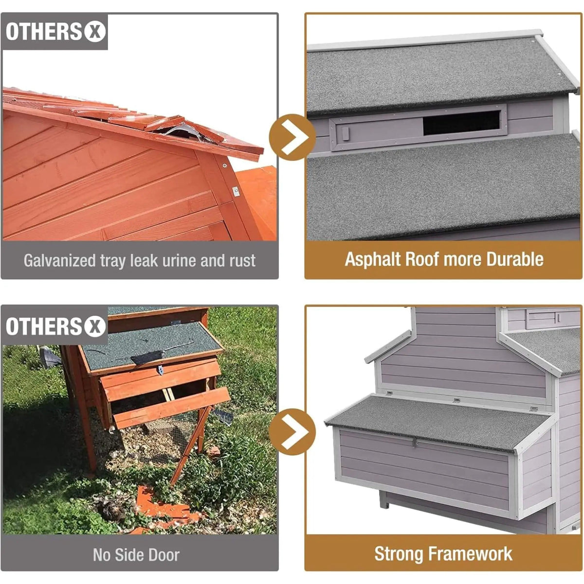 Large 115-Inch Portable Chicken Coop With Run And Nesting Boxes | 115 Inch | Metal | Home