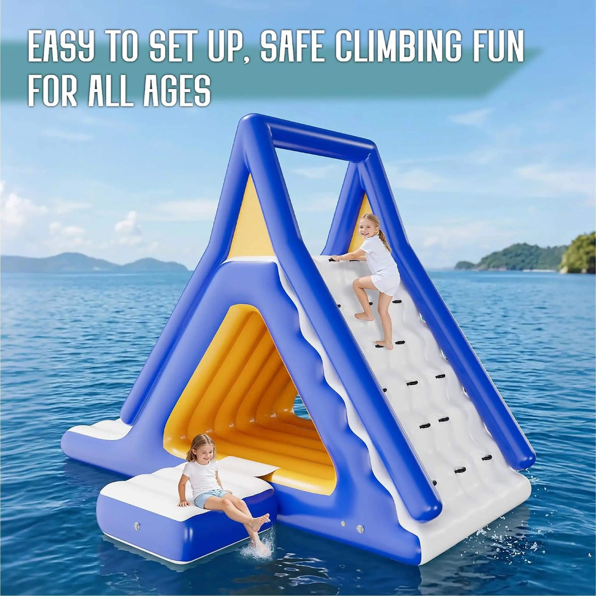 Large 15FT Commercial Inflatable Water Slide With Climbing Handle | 15 ft | Water Park & Slide | Home