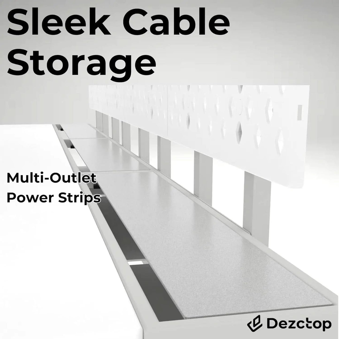 Large Gaming Desk with Pegboard and Cable Management from PriceLows™