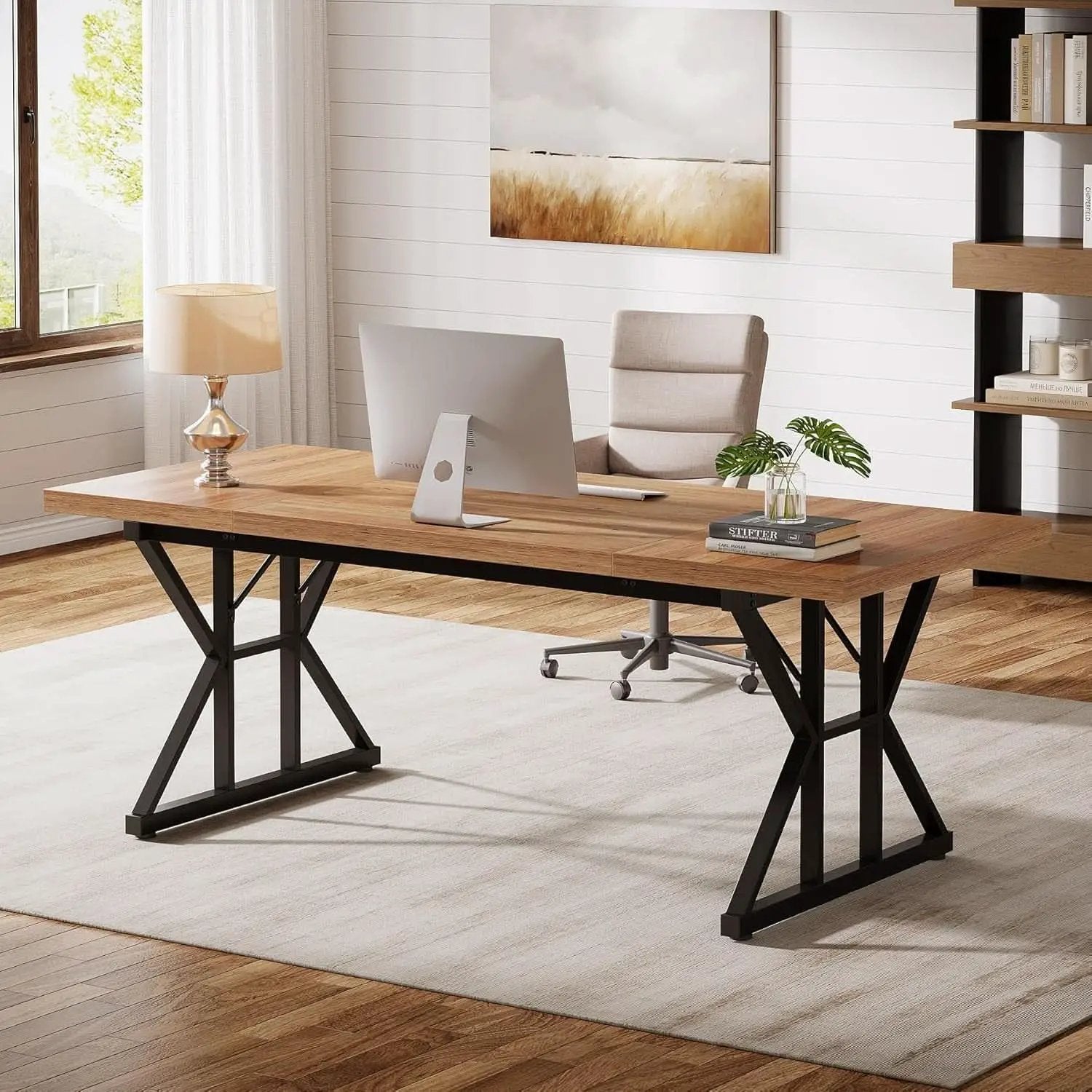 Large Industrial Executive Desk for Home Office Use from PriceLows™