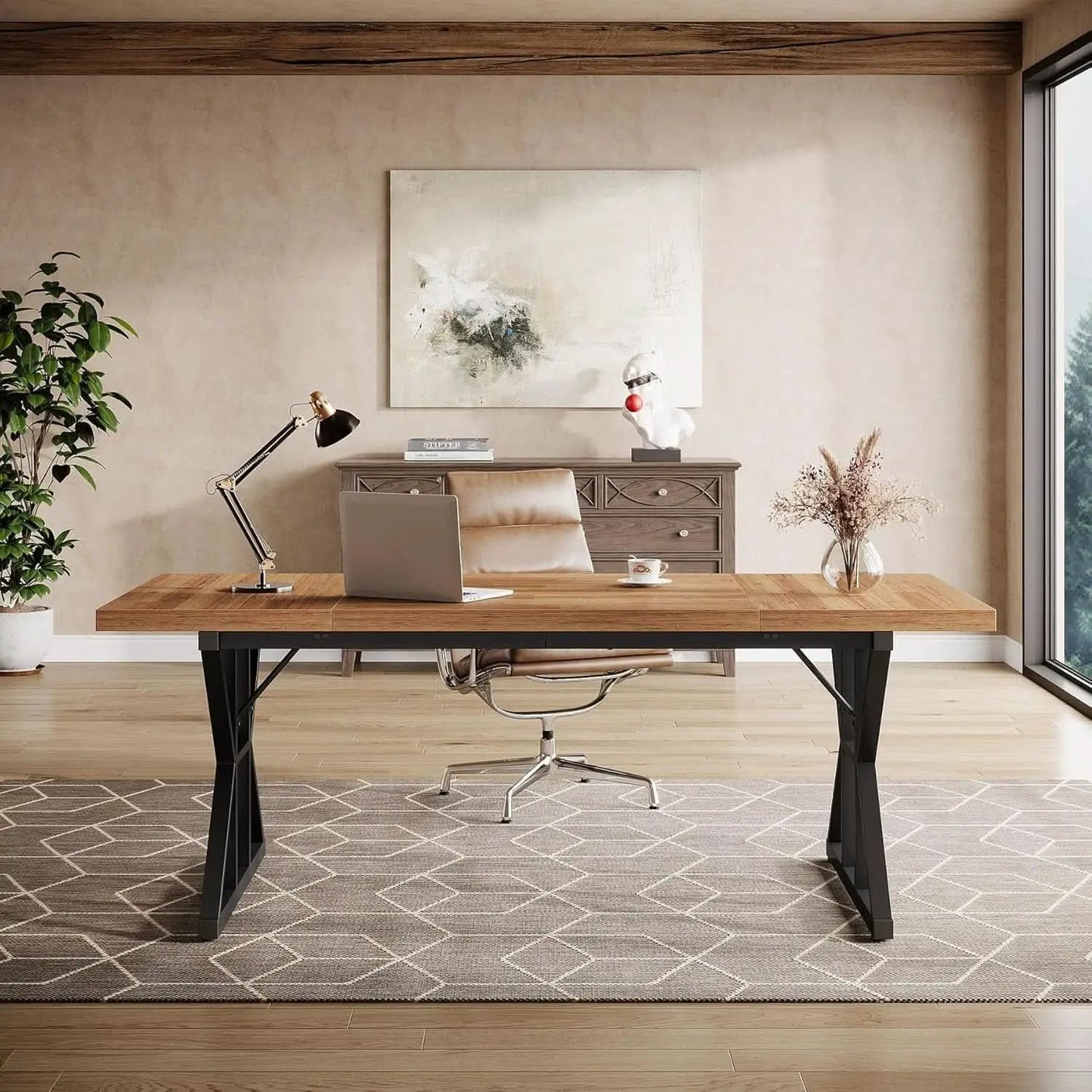 Large Industrial Executive Desk for Home Office Use from PriceLows™