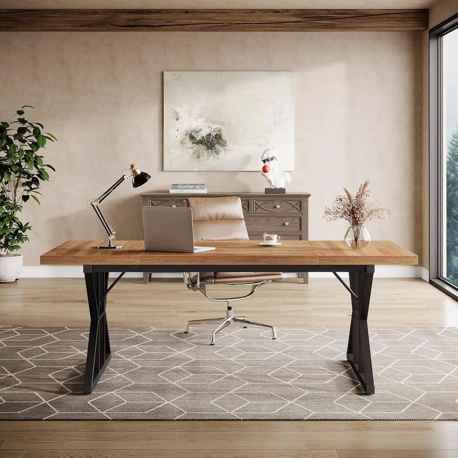 Large Industrial Executive Desk for Home Office Use from PriceLows™