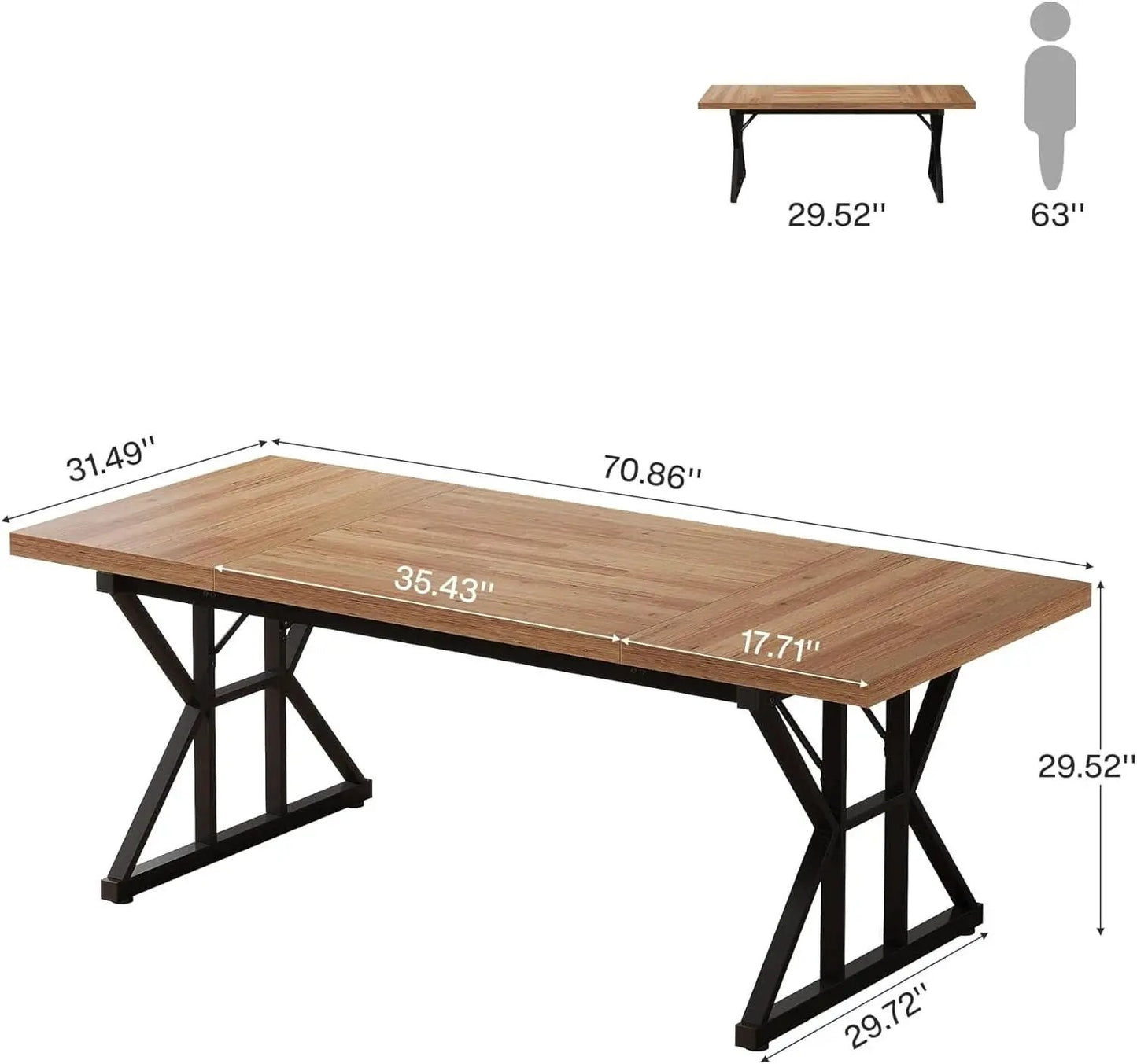 Large Industrial Executive Desk for Home Office Use from PriceLows™