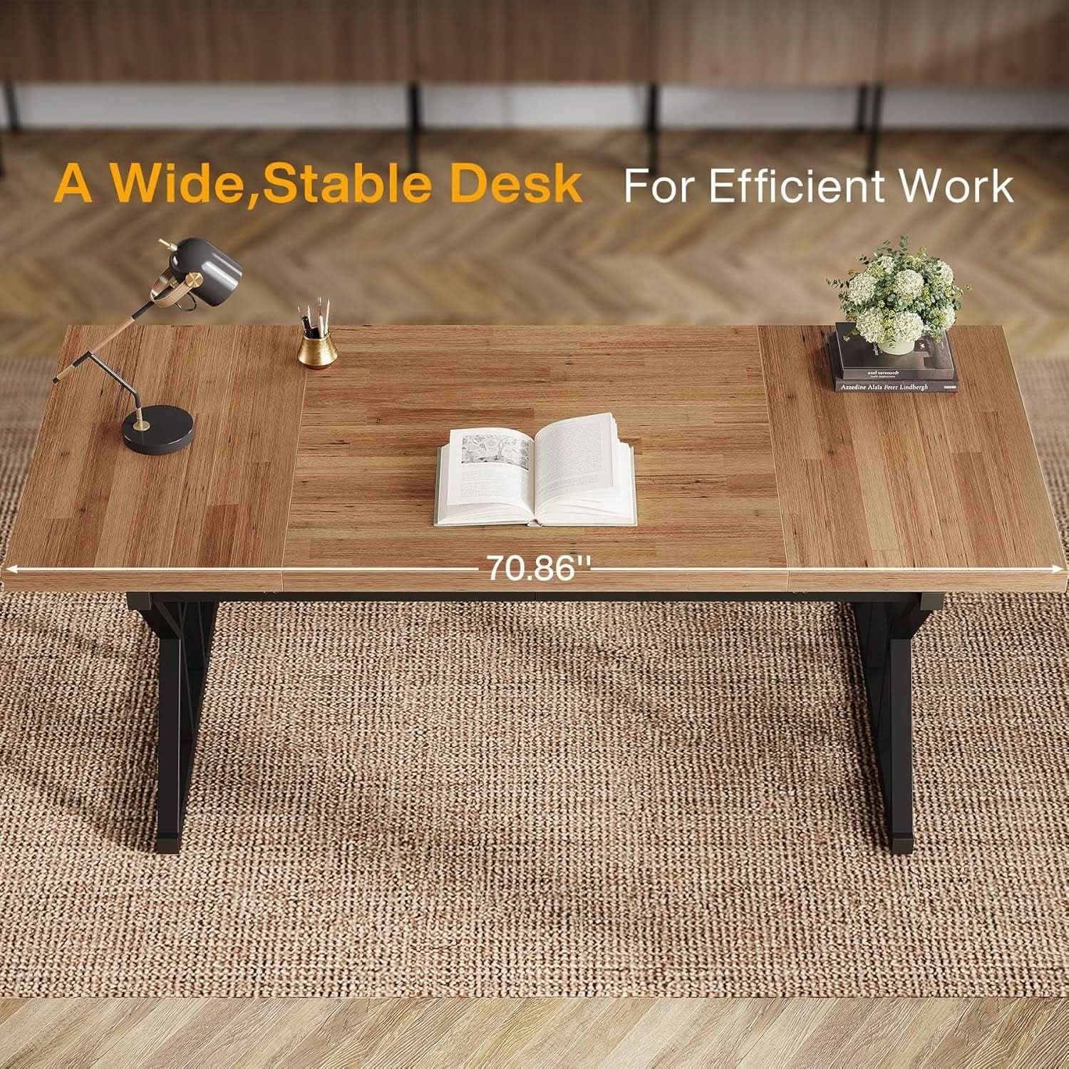 Large Industrial Executive Desk for Home Office Use from PriceLows™