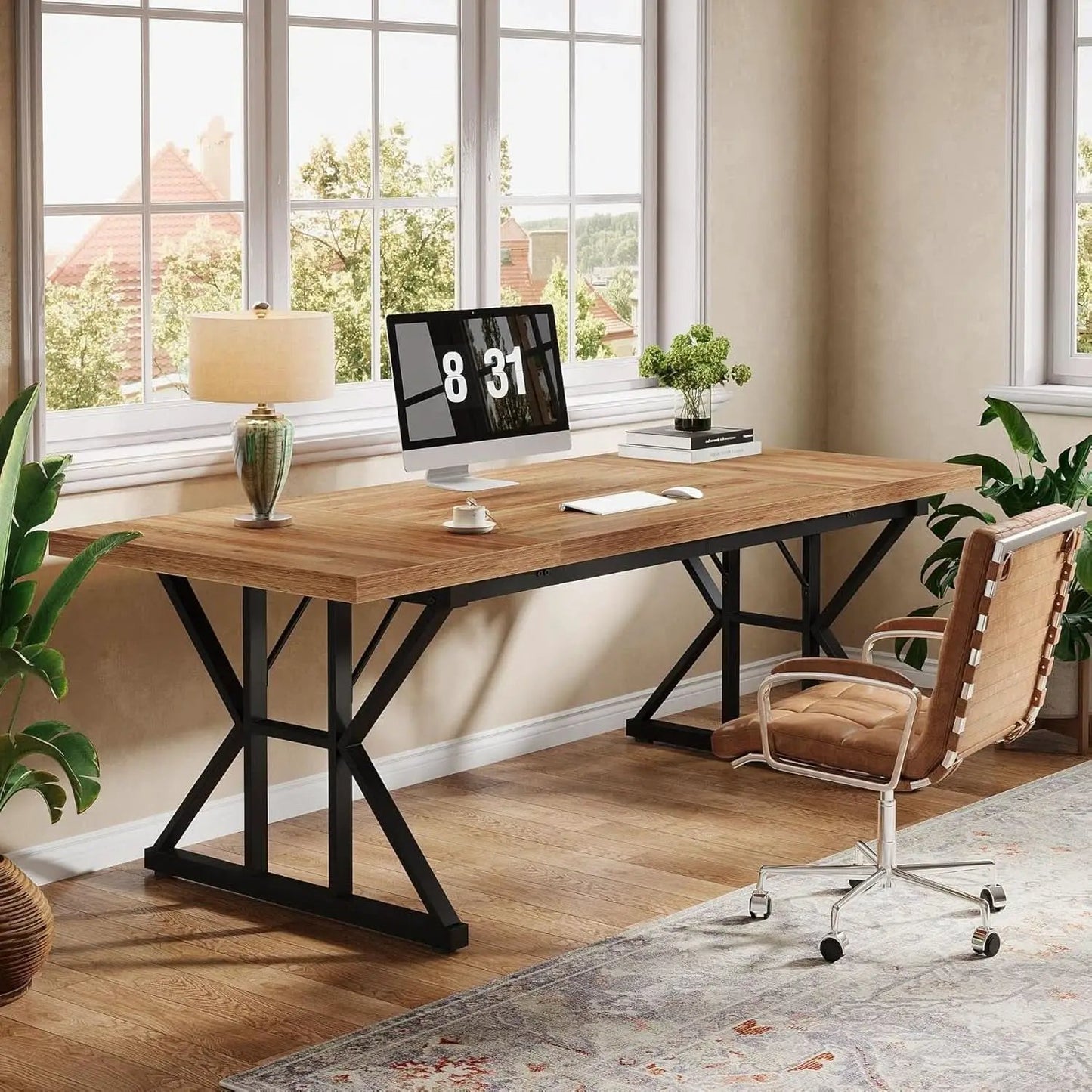 Large Industrial Executive Desk for Home Office Use from PriceLows™