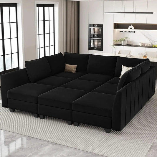 Large Modular Sectional Sofa Bed with Storage Comfort from PriceLows™