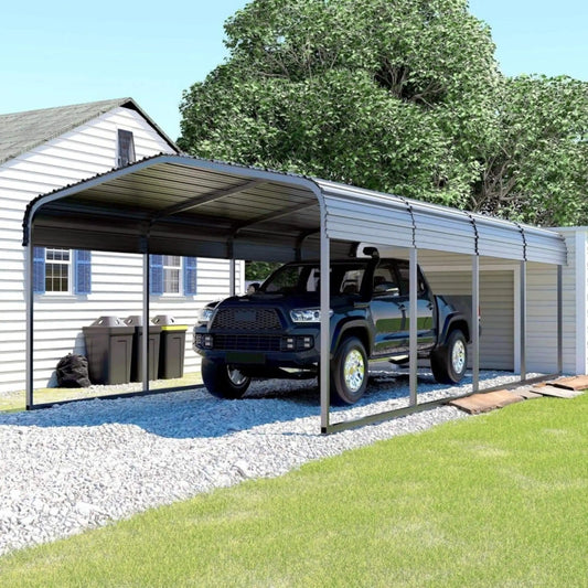 Premium Modern Heavy-Duty Outdoor Alloy Steel Carport Canopy | Steel | Outdoor Living Use | Outdoor Living