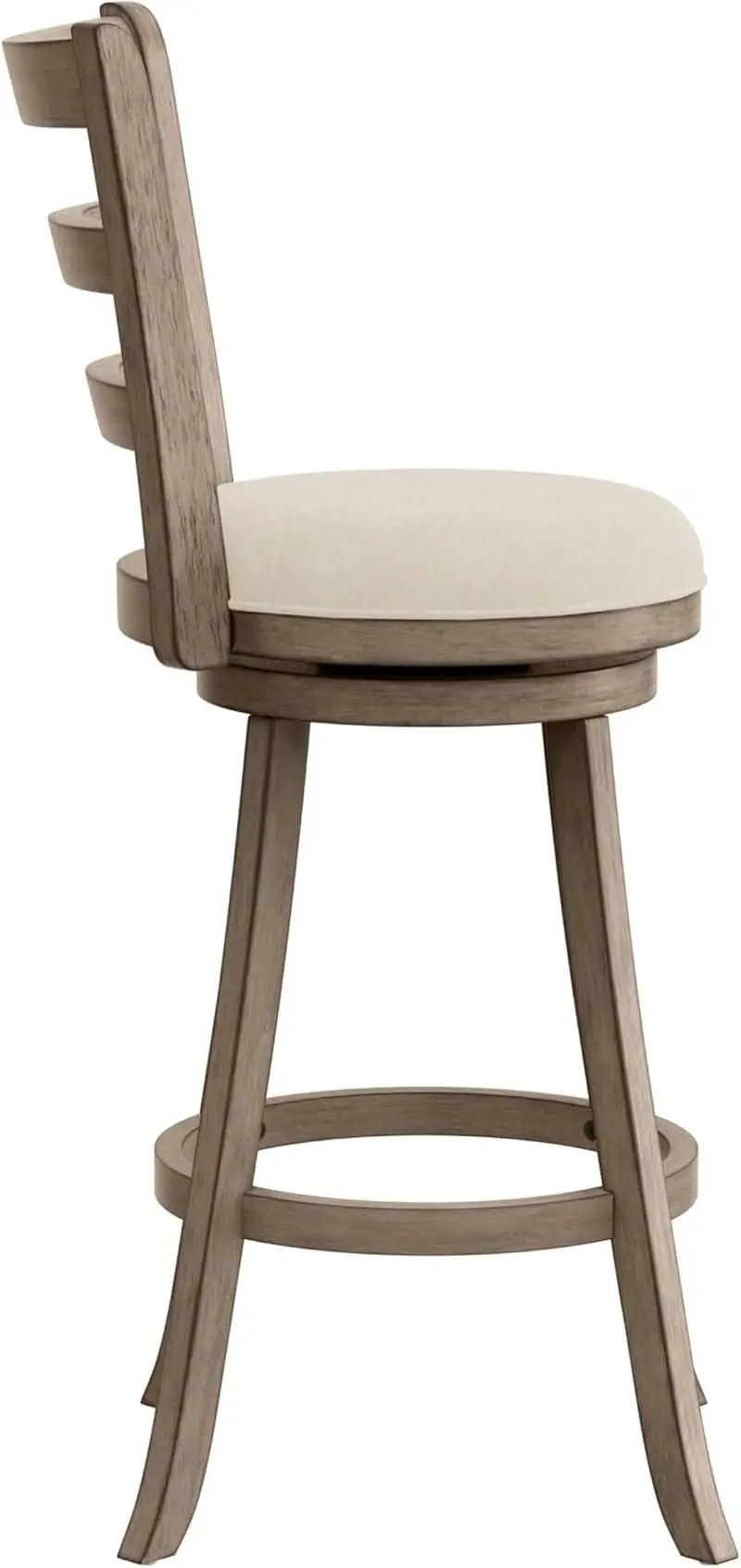 Laymon Modern Wood Bar Height Swivel Stool Gray Brown from PriceLows™