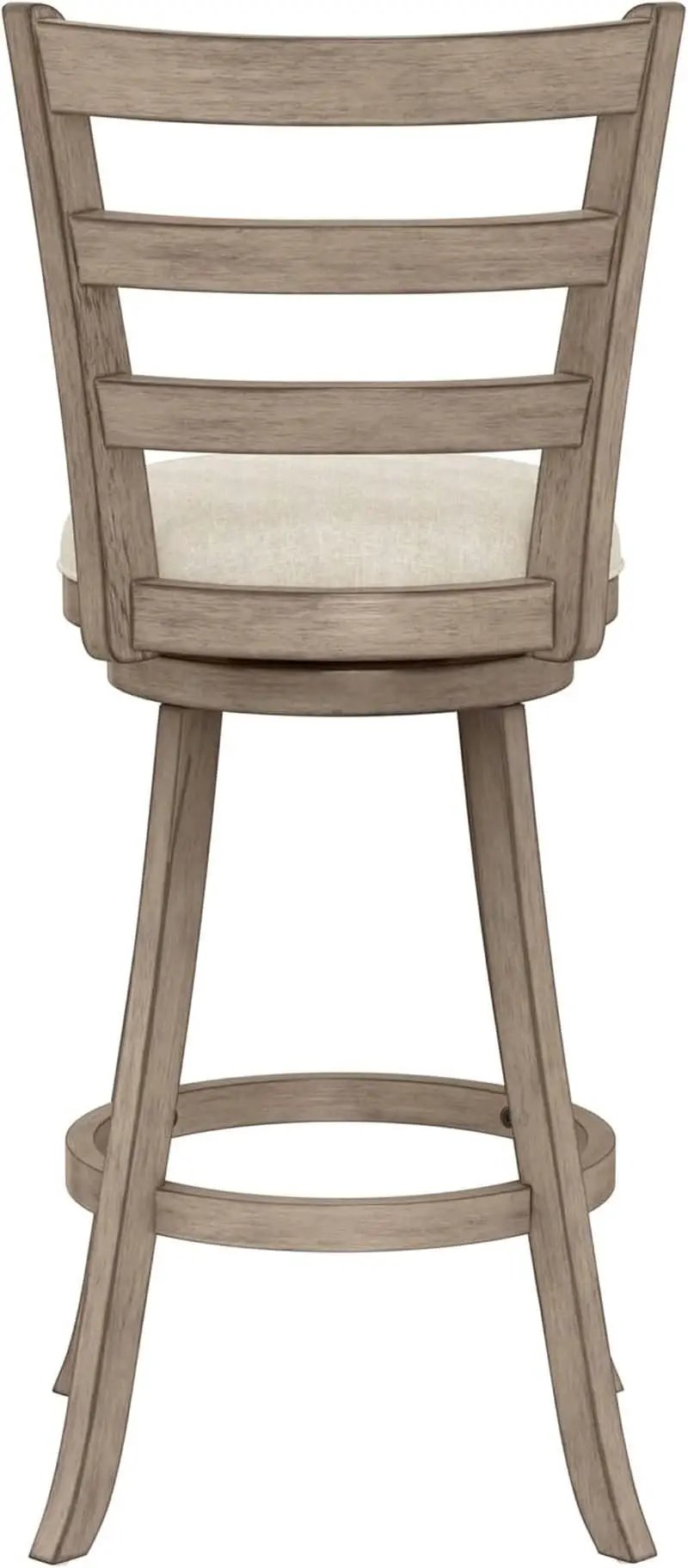 Laymon Modern Wood Bar Height Swivel Stool Gray Brown from PriceLows™