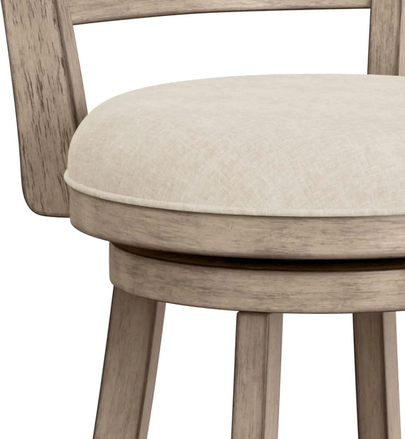 Laymon Modern Wood Bar Height Swivel Stool Gray Brown from PriceLows™