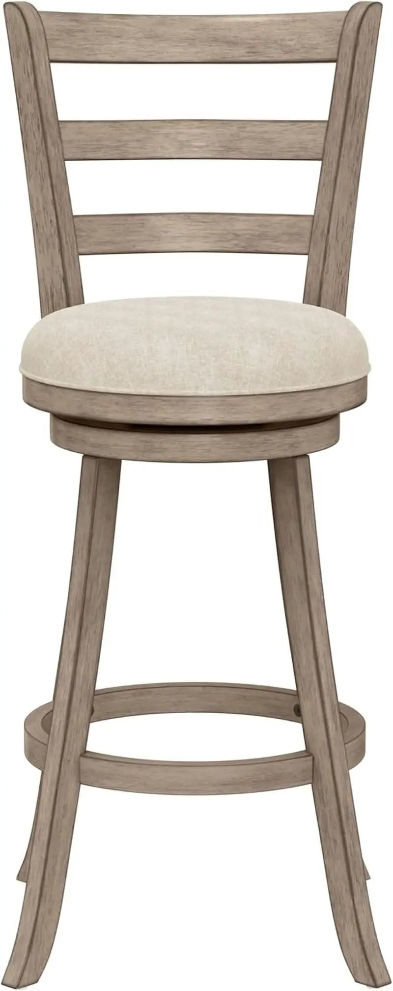 Laymon Modern Wood Bar Height Swivel Stool Gray Brown from PriceLows™