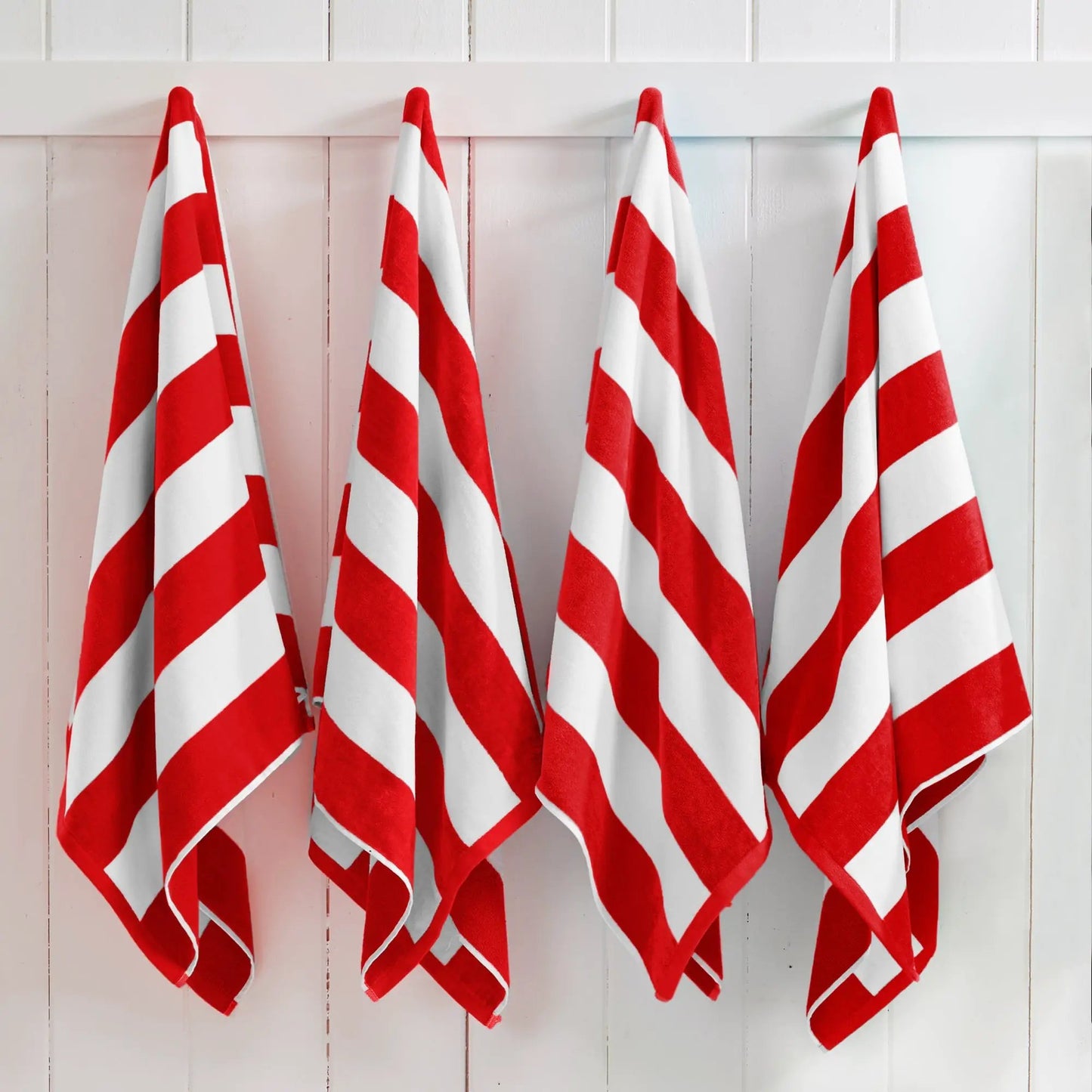 Cotton Velour Cabana Stripe Beach Towel - Novia Collection from PriceLows™